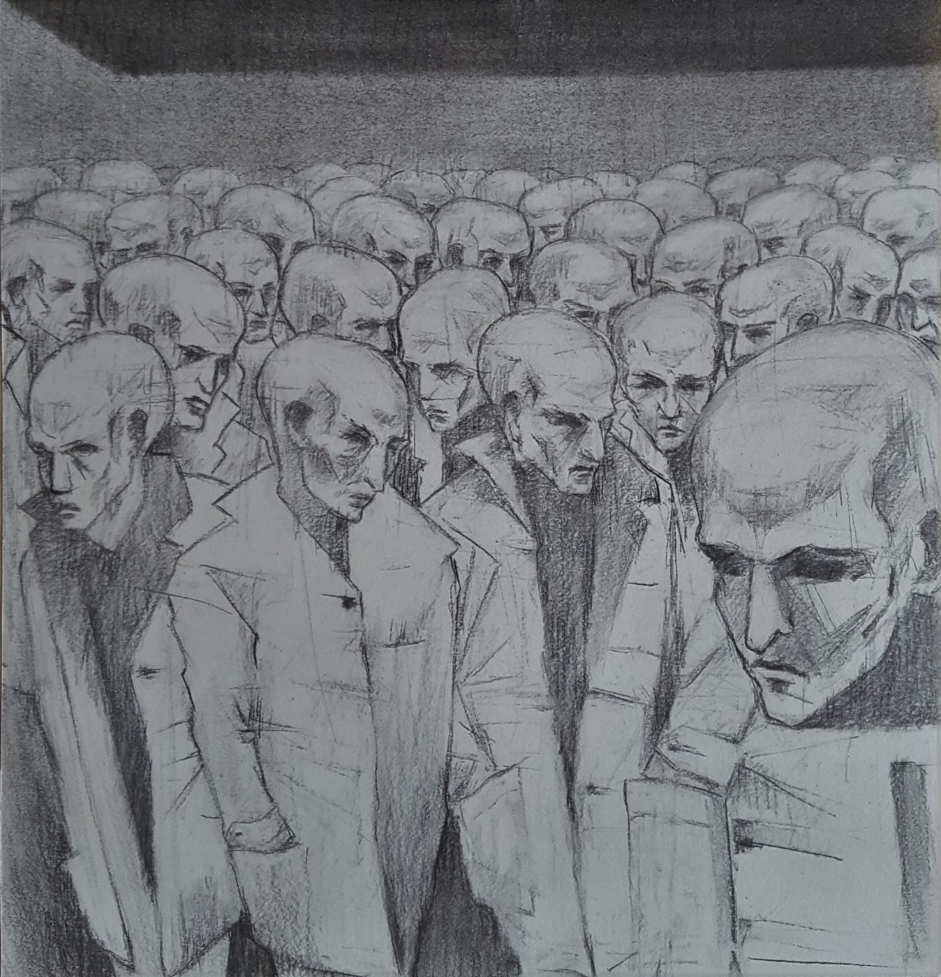Georgios Staikos, Nightmare IV, 2018 — Charcoal on paper
