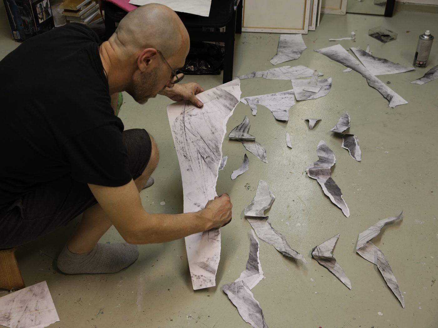 Georgios Staikos at work in his Berlin studio