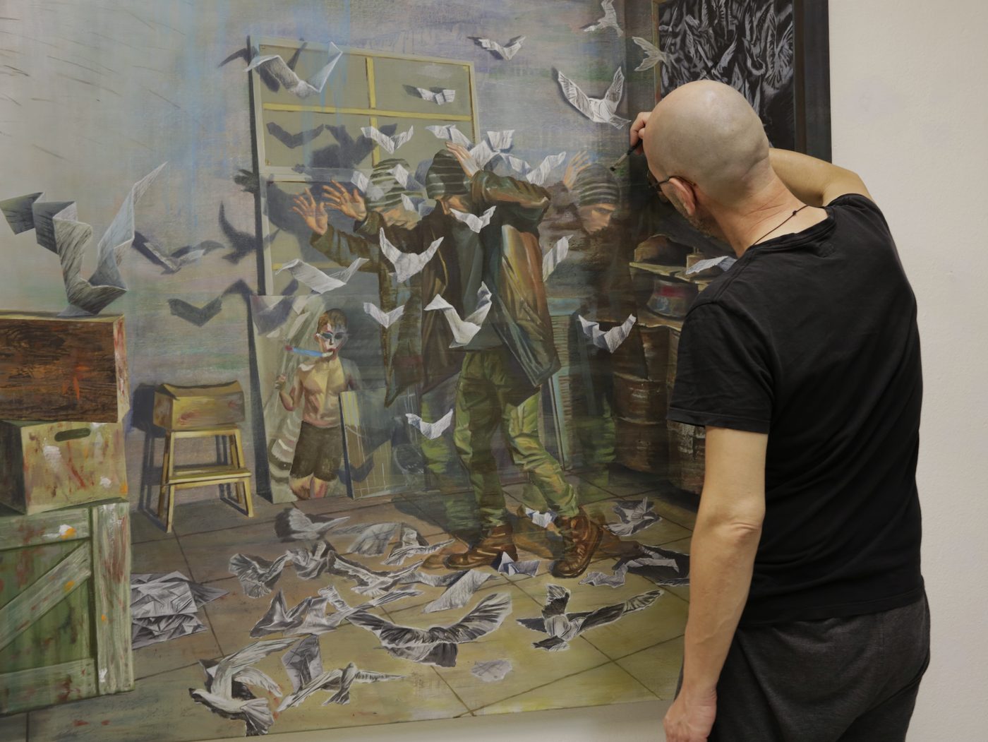 Georgios Staikos at work in his Berlin studio