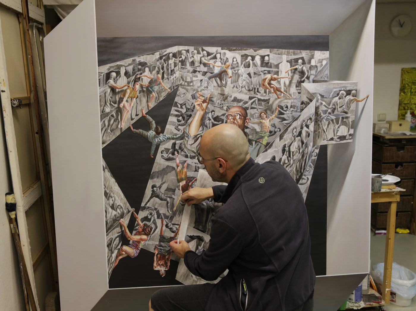 Georgios Staikos at work in his Berlin studio