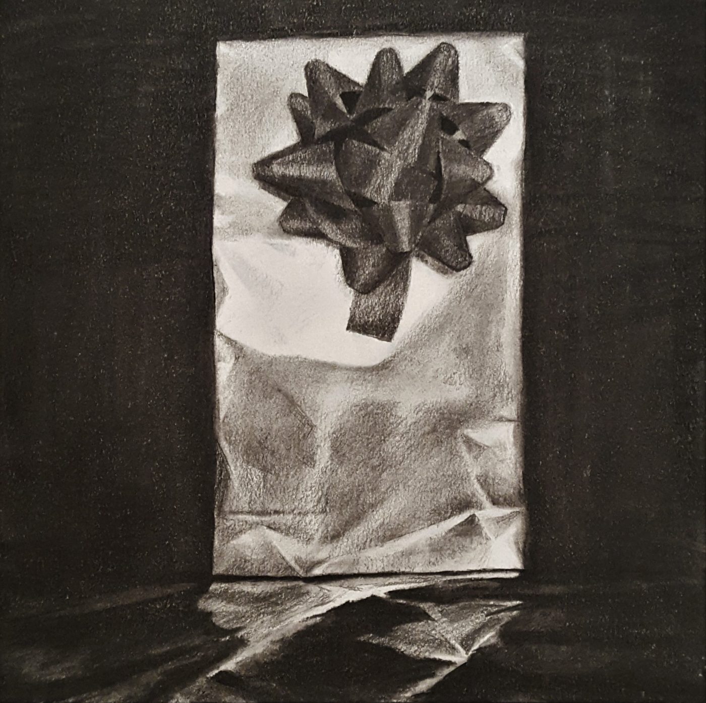 Georgios Staikos, The Present, 2019 — Charcoal on paper