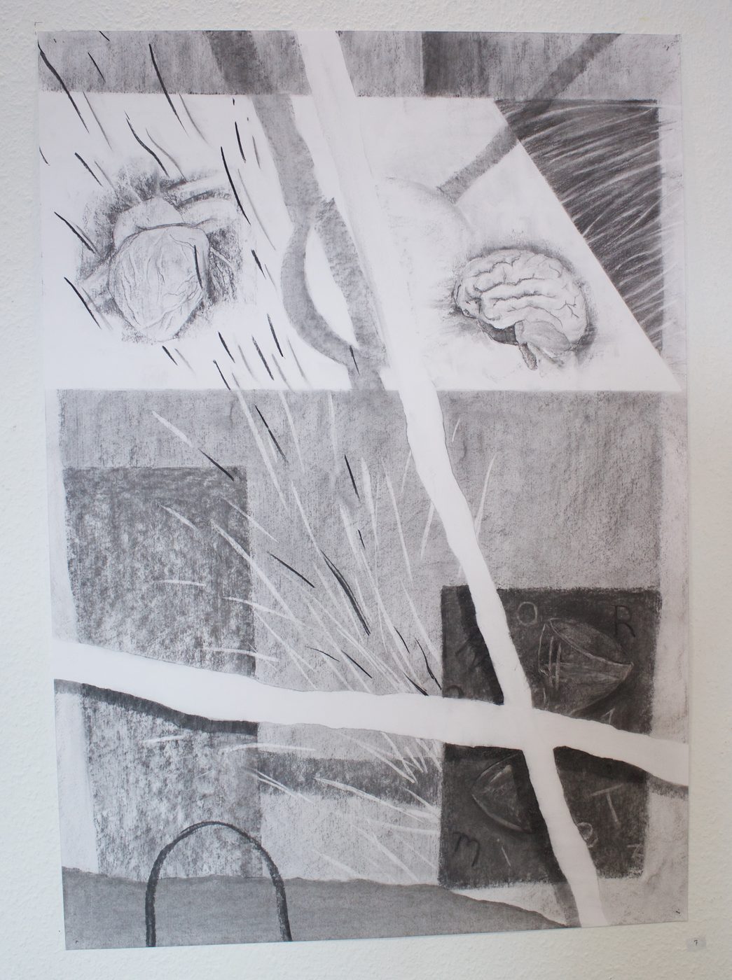 Georgios Staikos, Time’s Altar, 2018 — Charcoal on paper